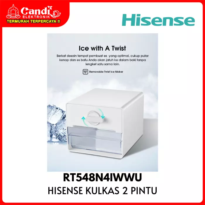 KULKAS BIG REFF 2 PINTU HISENSE